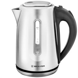 Чайник BRAYER BR1014, 1,7 л, 2200 Вт, закрытый нагревательный элемент, сталь - фото 11218046