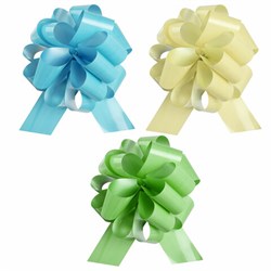 Бант-шар d = 15 см для подарка, НАБОР 3 шт., глянец, цвета желтый, мятный, голубой, ЗОЛОТАЯ СКАЗКА, 591834 - фото 11221063