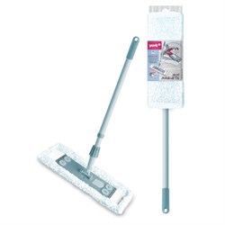 Швабра КОМПЛЕКТ черенок 85-145 см + флаундер + насадка МОП (608413) ТИП К, YORK "Magnetic", 8169, 81690 - фото 11224445