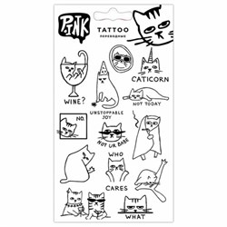 Наклейки-тату переводные АССОРТИ, Ч/Б, 11х20 см, PY - фото 11227242