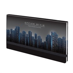 Еженедельник недатированный с резинкой (171х93 мм), BRAUBERG, твердый, УФ-ЛАК, 64 л., "Night City", 114575 - фото 11230356