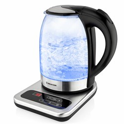 Чайник с терморегулятором BRAYER BR1003, 1,7 л, 2200 Вт, закрытый нагревательный элемент, стекло - фото 11234462