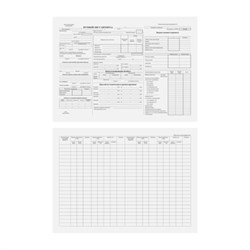 Бланк, офсет, "Путевой лист автобуса", А4 (198х275 мм), СПАЙКА 100 шт., STAFF, 130271 - фото 11235756