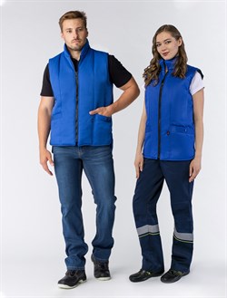 Жилет утепленный Универсальный (тк.Смесовая,210), васильковый - фото 11294058