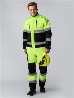 Костюм сигнальный (тк.Балтекс,210) брюки, лимонный/черный - фото 11294149