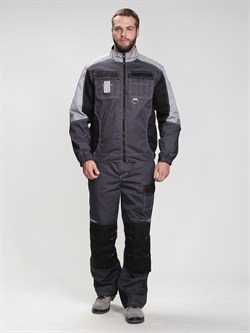 Костюм Вектрон-1 (тк.Смесовая,240) брюки, т.серый/св.серый/черный - фото 11294175