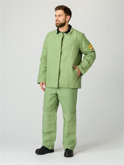 Костюм сварщика усиленный 1 кл.защиты (тк.Брезент, 480), хаки - фото 11294312