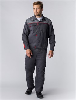 Костюм Флофт-2 (тк.Смесовая,210) п/к, т.серый/серый - фото 11294322