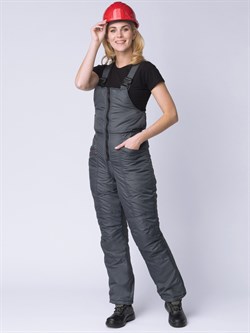 Полукомбинезон зимний женский Сакрин (тк.Дюспо,80), т.серый - фото 11294551