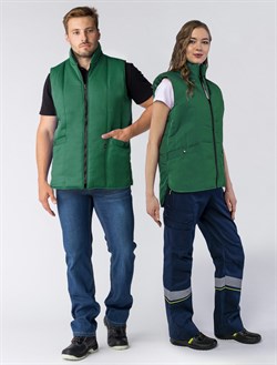 Жилет утепленный Универсальный (тк.Смесовая,210), зеленый - фото 11294558