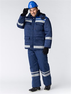 Костюм зимний Горизонт-Люкс (тк.Смесовая,210) брюки, т.синий/васильковый - фото 11294608