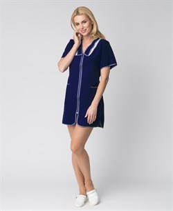 Халат женский Сакура (тк.Габардин), т.синий - фото 11294710