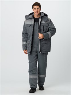 Костюм зимний Титан (тк.Смесовая,210) п/к, серый/св.серый - фото 11294711