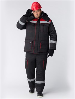 Костюм зимний Нейч-2 СОП (тк.Смесовая,210) п/к, черный/красный - фото 11294736