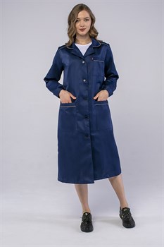 Халат женский ИТР (тк.Смесовая,210), т.синий - фото 11294744