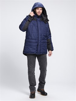 Куртка зимняя Европа (тк.Дюспо), т.синий/черный - фото 11294768