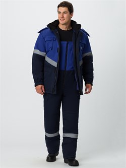 Костюм зимний Экспертный Антистат МВО (тк.Смесовая,245) п/к, т.синий/васильковый - фото 11294779