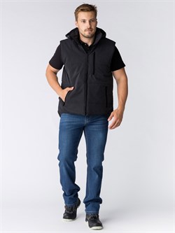 Жилет утепленный с капюшоном Резко (тк.Таслан,135), черный - фото 11294883