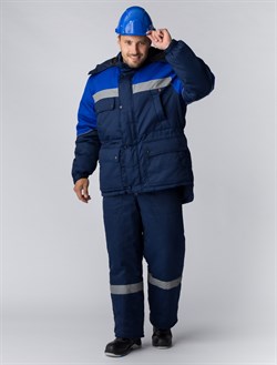 Костюм зимний Сибер СОП (тк.Балтекс,210) п/к, т.синий/васильковый - фото 11294887