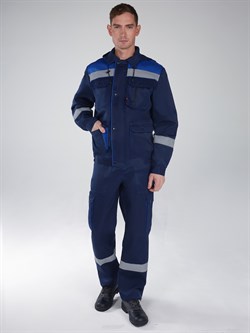 Костюм Нейч-2 СОП с капюшоном (тк.Смесовая,210) п/к, т.синий/васильковый - фото 11294911