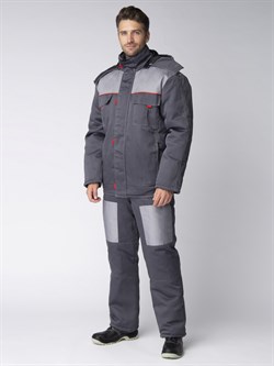 Костюм зимний Фаворит-2 (тк.Смесовая,210) п/к, т.серый/св.серый - фото 11295071