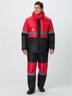 Костюм зимний Мегрес-2 СОП (тк.OxLine,90) п/к, красный/черный - фото 11295121