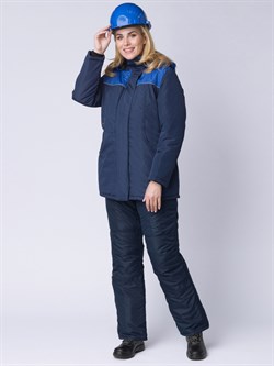 Куртка зимняя женская Сакрин (тк.Таслан,135), т.синий/васильковый - фото 11295142