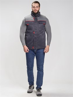 Жилет утепленный Флофт (тк.Смесовая,210), т.серый/серый - фото 11295166