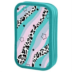 Пенал ЮНЛАНДИЯ, 2 отделения, ламинированный картон, блестки, 19х11 см, "Trendsetter", 271537 - фото 11341650