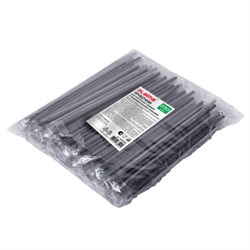 Трубочки для коктейлей прямые в индивидуальной упаковке, 8х240 мм, черные КОМПЛЕКТ 250 штук, LAIMA, 608363 - фото 11352737