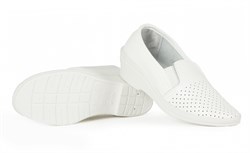 Туфли с перфорацией женские нат.кожа ПВХ Step (арт.41-22-7), белый - фото 11367277