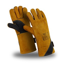 Перчатки Manipula Specialist® Флагман (спилок/джинса+флис), SPL-74/TG-692 - фото 11367340