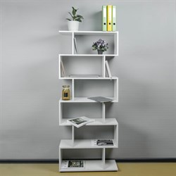 Стеллаж BRABIX "Scandi SH-008", 730х250х1760 мм, 6 секций, ЛДСП, белый, 641897, ЦБ013658-1 - фото 11379356