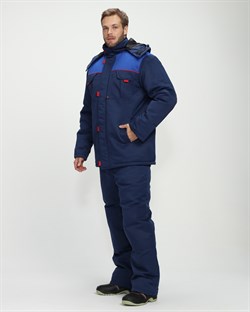 Костюм зимний Фаворит-1 (тк.Смесовая,210) брюки, т.синий/васильковый - фото 11737736