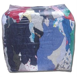 Ветошь трикотаж МАЕЧНЫЙ 10 кг, лоскуты 40х60 (±10 см) плотность 100-120 г/м2, 100% хлопок, 1 сорт - фото 12107854