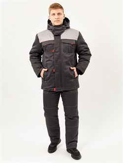 Костюм зимний Фаворит-К (тк.Смесовая,210) брюки, т.серый/св.серый - фото 12432725