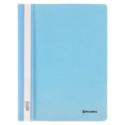 Скоросшиватель пластиковый BRAUBERG "Pastel" А4, 130/180 мкм, аквамарин, 270455 - фото 12534376
