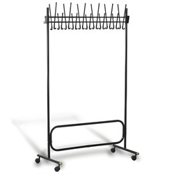 Вешалка напольная "СК (СКР)", 1,98 м, 22 крючка, металл, черная, передвижная - фото 12553419