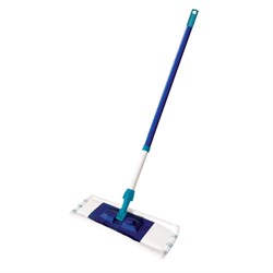 Швабра КОМПЛЕКТ черенок 75-140 см + флаундер + МОП микрофибра (ТИП К), еврорезьба, YORK "Smart", 81140 - фото 12553981