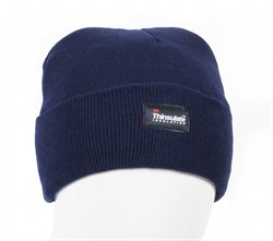 Шапка трикотажная двойная утепленная Север, т.синий - фото 12560227