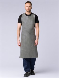 Фартук с КЩС-пропиткой тип А (тк.Хлопок-прорезиненый,500), серый - фото 12560638