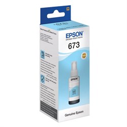 Чернила EPSON 673 (T6735) для СНПЧ Epson L800/L805/L810/L850/L1800, светло-голубые, ОРИГИНАЛЬНЫЕ, C13T67354A/598 - фото 12660987