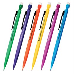 Карандаш механический 0,5 мм, BRAUBERG "Classic", ластик, корпус ассорти, 180398 - фото 13104262