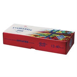 Гуашь художественная "Мастер-класс", 12 цветов по 40 мл, Невская Палитра, 1741010 - фото 13104698