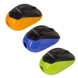 Точилка BRAUBERG "Click", с контейнером, пластиковая, корпус ассорти, 228445 - фото 13107587