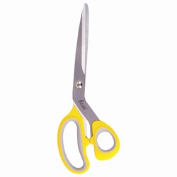 Ножницы портновские ОСТРОВ СОКРОВИЩ ПРЕМИУМ, 230 мм, желтые с резиновыми серыми вставками, 237455 - фото 13109349
