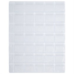 Листы-вкладыши для альбома "OPTIMA" на 35 монет d до 32 мм, КОМПЛЕКТ 10 шт., 200х250 мм, ПВХ, STAFF, 238085 - фото 13110003