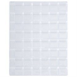 Листы-вкладыши для альбома "OPTIMA" на 48 монет d до 25 мм, КОМПЛЕКТ 10 шт., 200х250 мм, ПВХ, STAFF, 238086 - фото 13110011