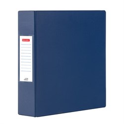 Папка на 2 кольцах, ПРОЧНАЯ, картон/ПВХ, BRAUBERG "Office", СИНЯЯ, 75 мм, до 500 листов, 271845 - фото 13113758