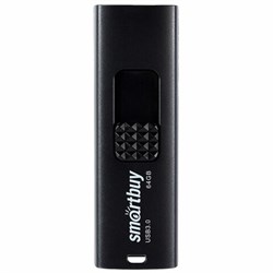 Флеш-диск 64 GB SMARTBUY Fashion USB 3.0, черный, SB064GB3FSK - фото 13125019